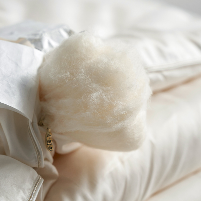 采馨 100支全棉大豆纤维被 (冬被-白色)200*230cm 条高清大图