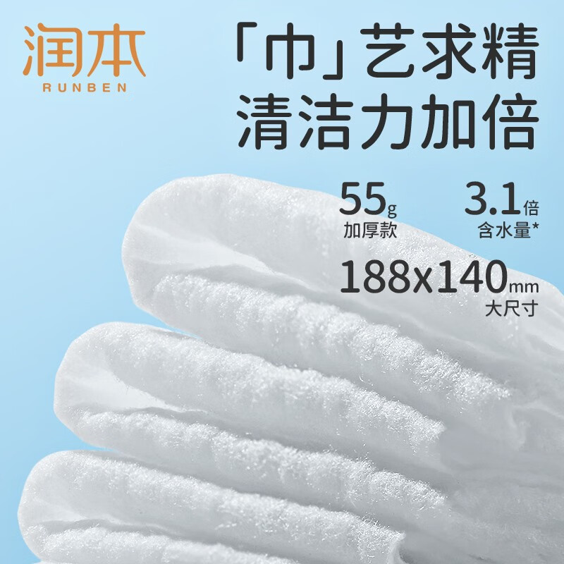 润本(RUNBEN)酒精消毒湿巾 湿纸巾酒精棉片家用大包装 卫生酒精湿巾20抽/包高清大图