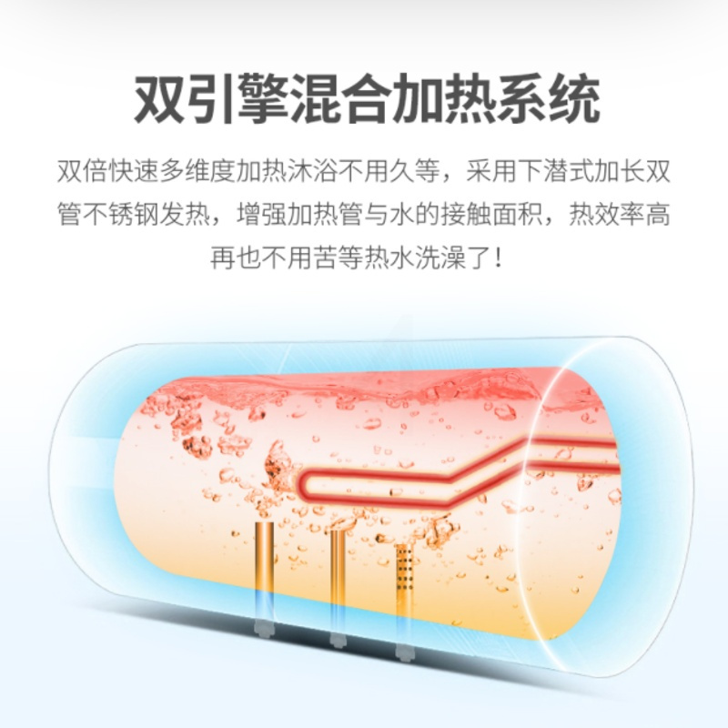 ⭐️50升旋钮数显+出水断电+精装 半球热水器电家用储水式小型40升50卫生间洗定制商品