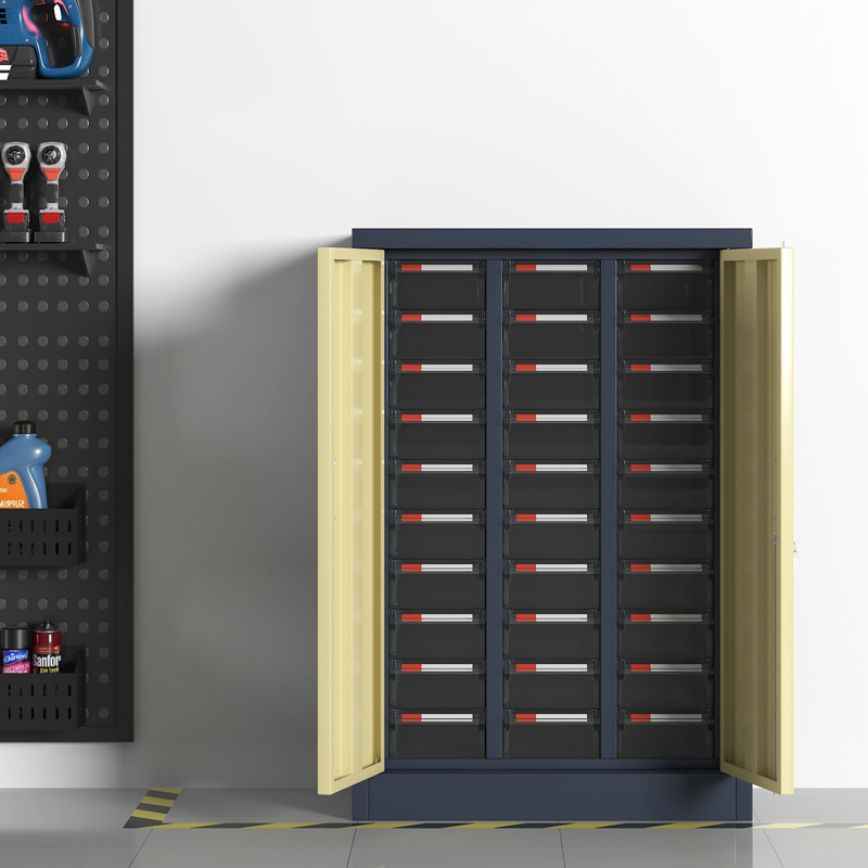 臻远 ZYLJG-W41 零件柜 30抽透明带门大号 605*360*902高清大图