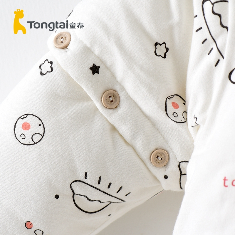 童泰(TONGTAI)2020年秋冬婴幼儿睡袋男女宝宝床品用品夹棉侧开拉链睡袋防踢被孕婴童睡袋