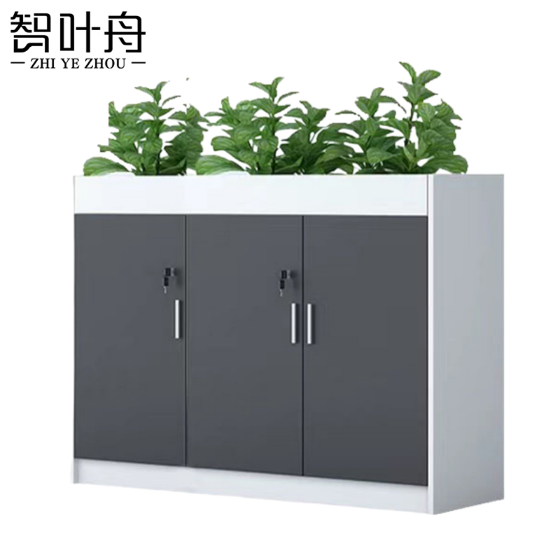 智叶舟办公柜三门1200*300*1200mm台高清大图