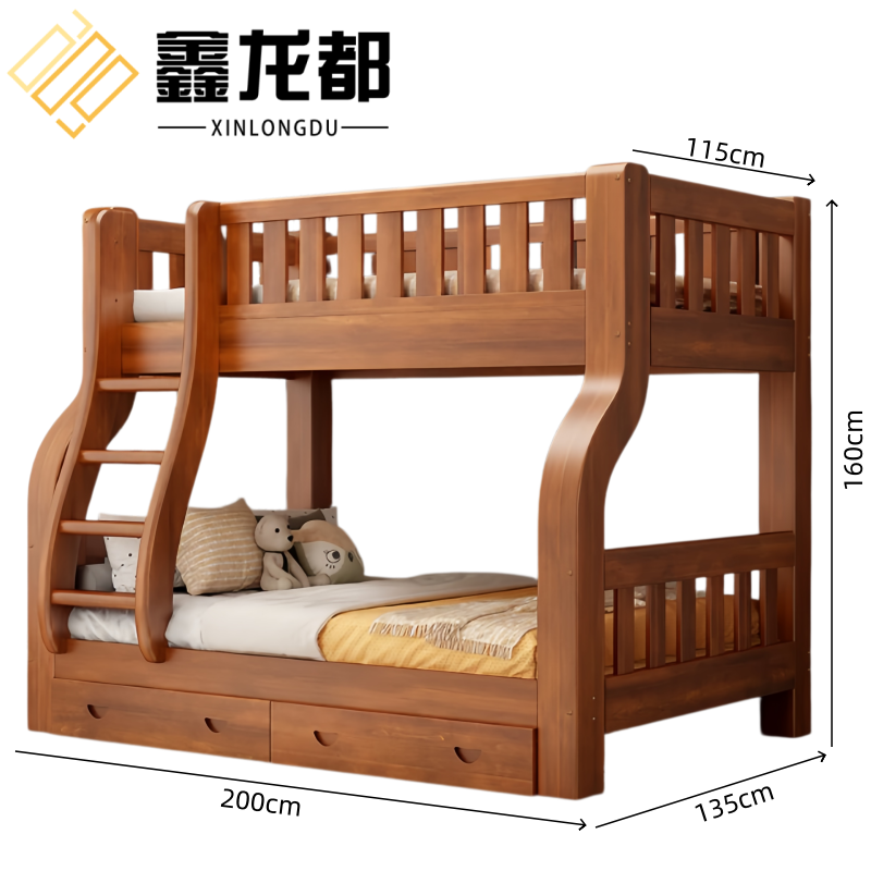 鑫龙都 上下床+2床垫135*200cm套
