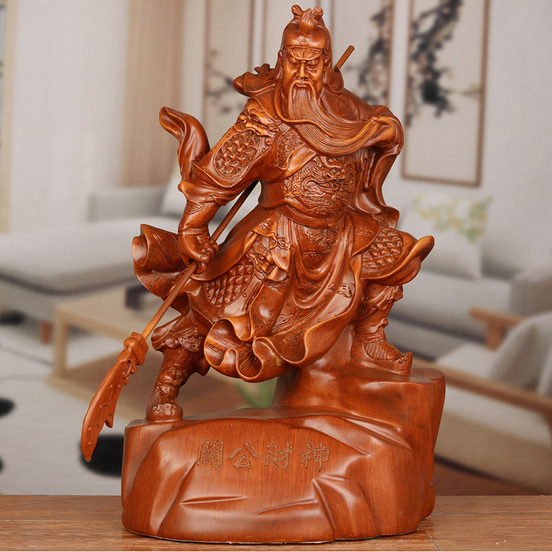 添福运 树脂摆件工艺品家居客酒柜装饰品玄关客厅招财忠义关羽摆件办公室装饰店铺装饰开业礼品乔迁礼品收银台装饰品关公镇宅摆件高清大图