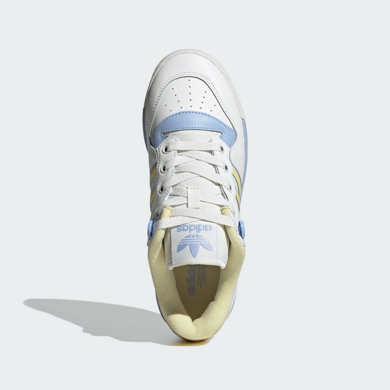 adidas originals Rivalry 防滑耐磨 低帮 板鞋 女款 白蓝黄 IG3332