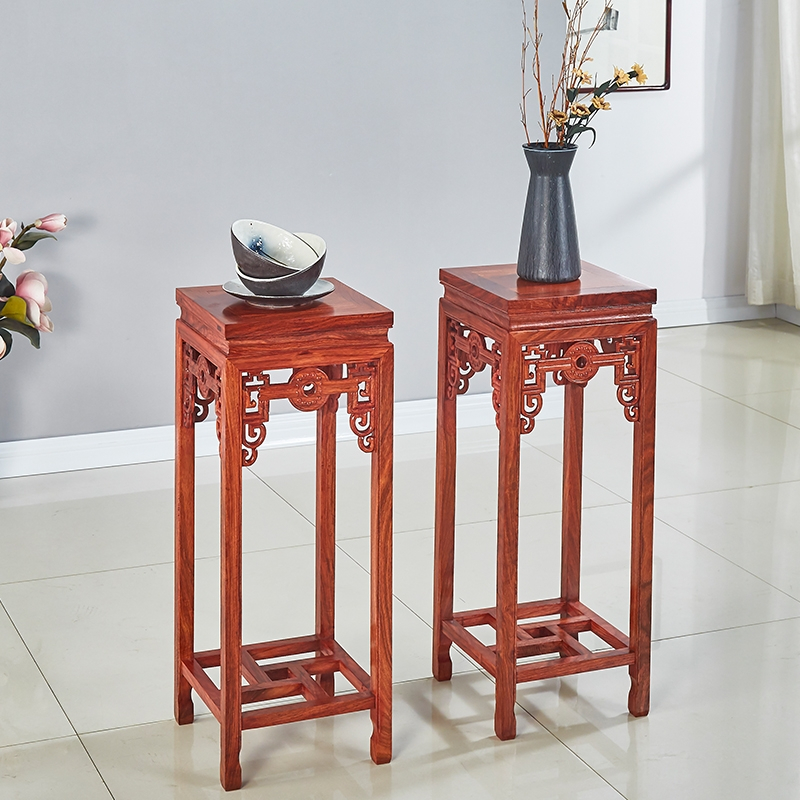 国云家居花梨木新中式盆景架落地架置物架花架gy571