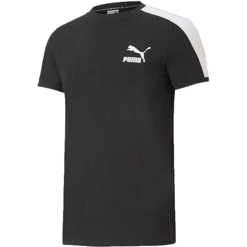 彪马(Puma)高弹力透气男士运动T恤经典剪裁休闲跑步训练PUMA潮牌