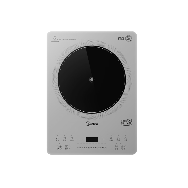 美的 (Midea) MC-22RB23 电磁炉 2200W大功率速热微晶面板 10档火力智能预约定时