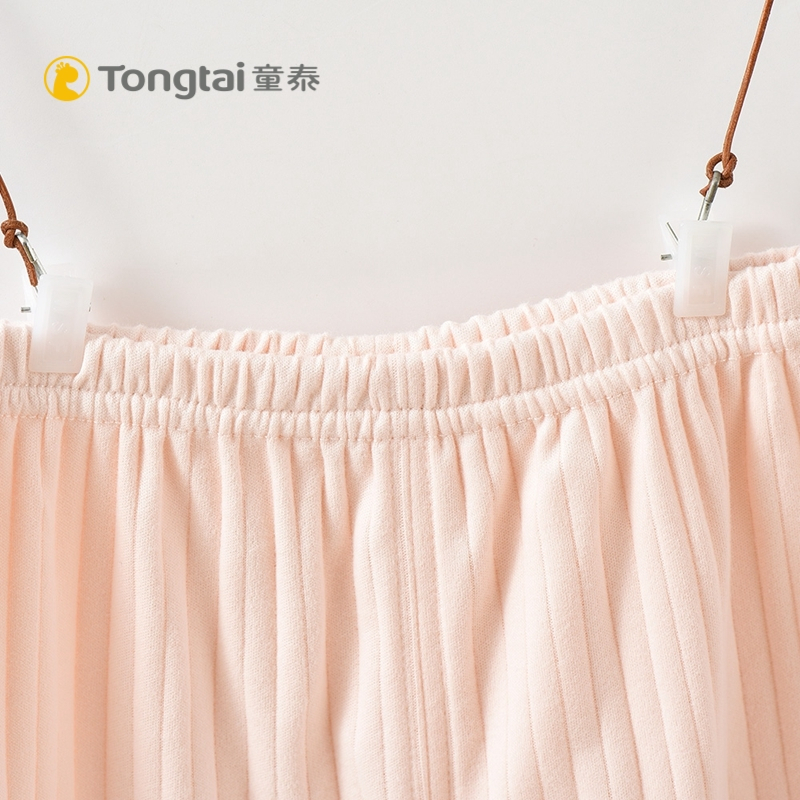 童泰新款婴儿衣服肩开套装18月-4岁男女宝宝纯棉上衣裤子两件套