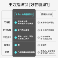 王力指纹锁智能锁家用防盗门电子密码锁门锁智能门锁磁卡锁 咖啡金烤漆（不含锁体锁芯）Z218