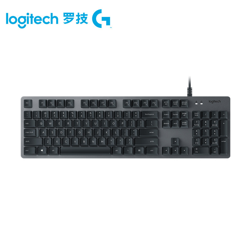 罗技(Logitech)(LH)K840有线机械键盘 办公机械键盘 铝合金面板4键编程