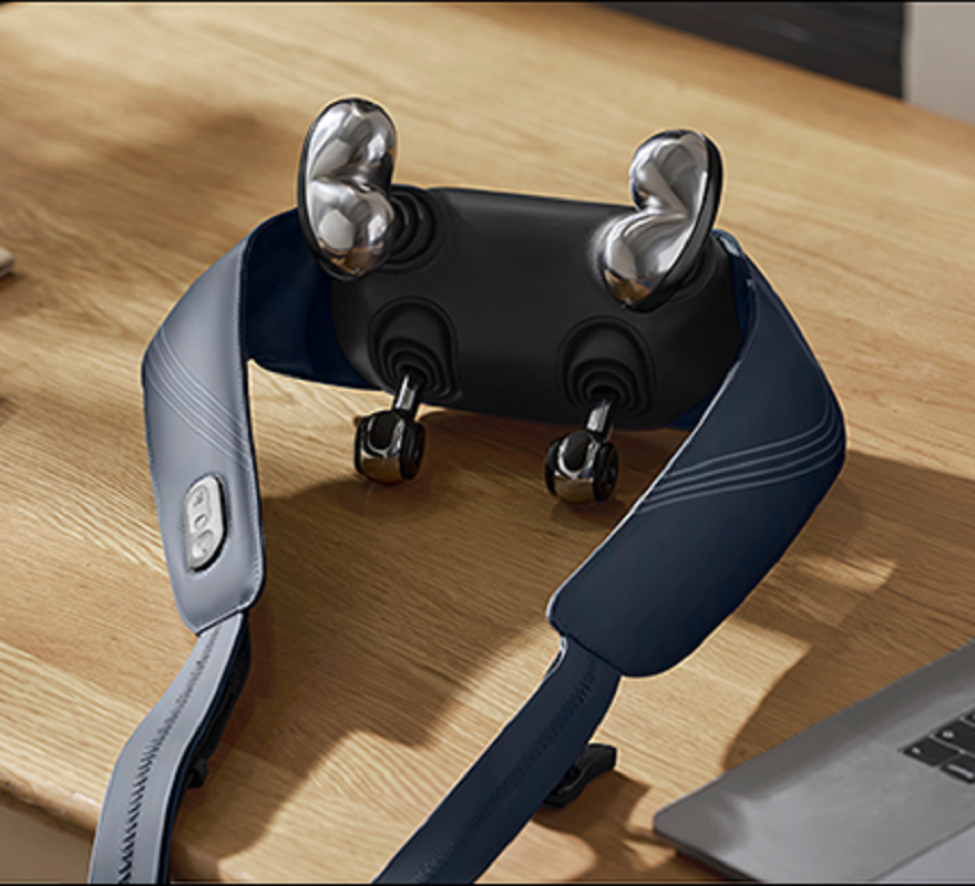 飞利浦(PHILIPS)颈椎按摩器按摩披肩颈部热敷按摩仪肩颈按摩器 5203N深蓝色