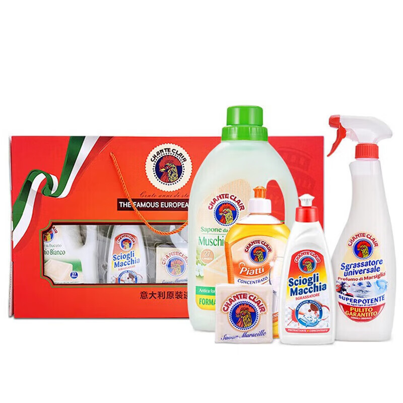 大公鸡管家(CHANTECLAIR)油污清洁剂套装家庭清洁5件套