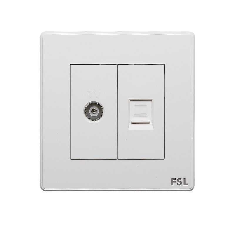 FSL 电视电脑插座(白色) F22-DS-DN (单位:个)