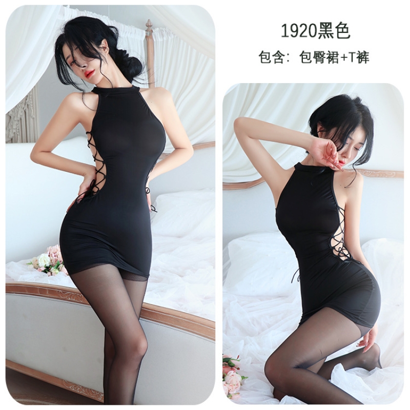 长夜漫漫情趣内衣性感睡衣纯欲制服诱惑激情包臀裙秘书夜店装1920 黑色 均码(80-125斤)