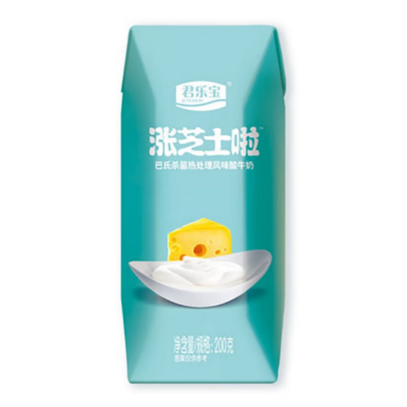 君乐宝涨芝士啦酸奶(原味)儿童成人休闲代餐乳品200g*12瓶高清大图