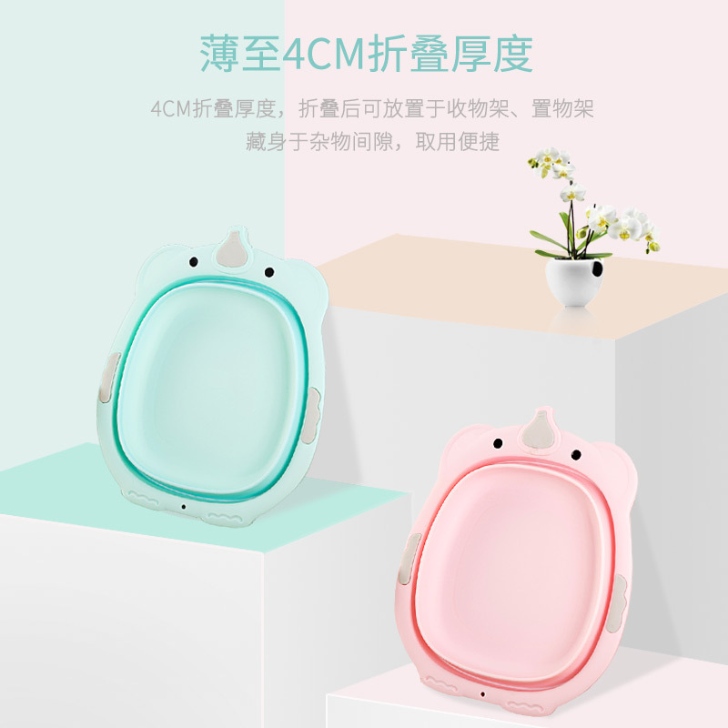 2个装3可折叠的洗脸盆少女宿舍洗脚婴儿儿可爱宝宝PP幼儿小盆日用家居