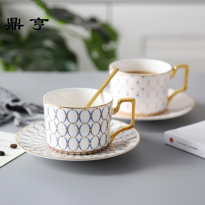 鼎亨咖啡杯欧式咖啡杯套装家用 ins陶瓷咖啡杯带勺英式下午茶茶具