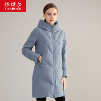 坦博尔新款羽绒服女装中长款2020年冬新款修身显瘦时尚保暖外套潮