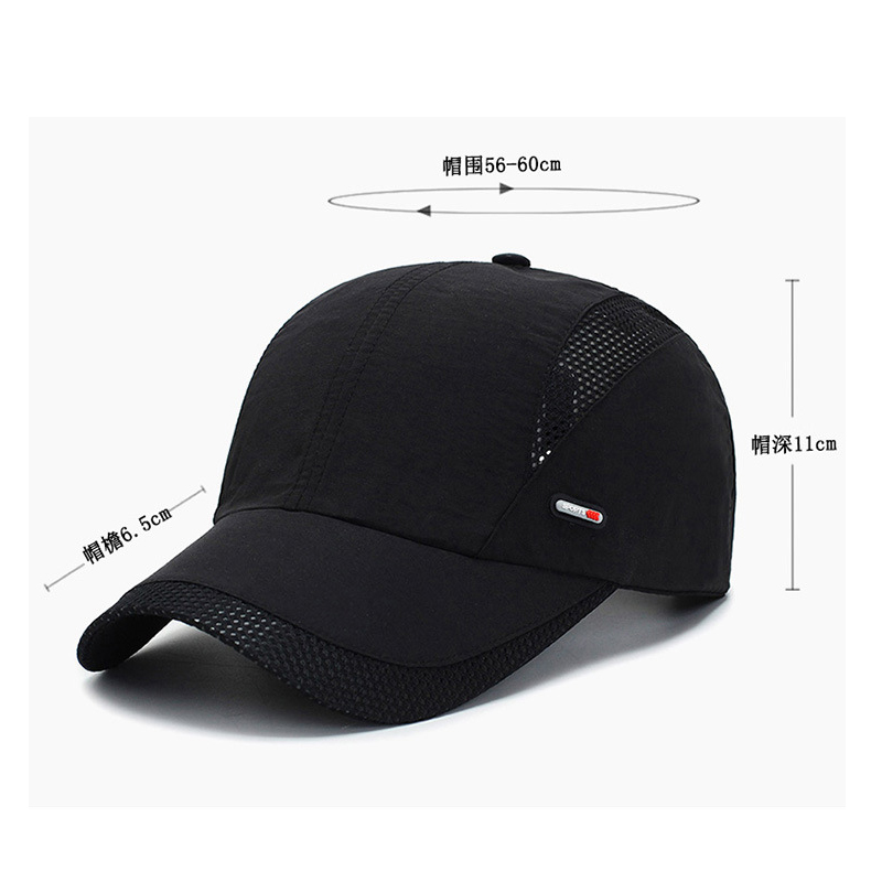 2019夏季新品棒球帽子男女通用薄款透气韩版鸭舌帽时尚潮流速干遮阳帽高清大图