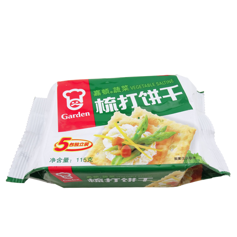 嘉顿 梳打饼干（蔬菜）115g/袋