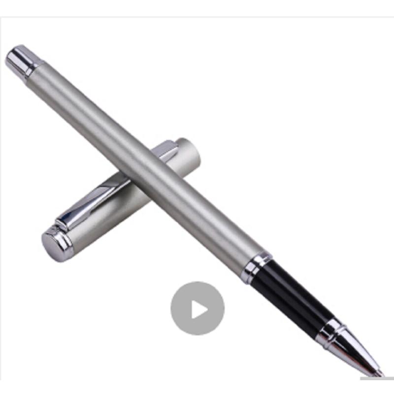 得力(Deli) 中性笔S82 商务办公 金属外壳 中性笔/签字笔 0.5mm 银色(5支装)