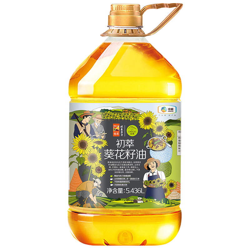初萃 Chucui 食用油中粮初萃葵花籽油5 436l 食用油 价格图片品牌报价 苏宁易购苏宁自营