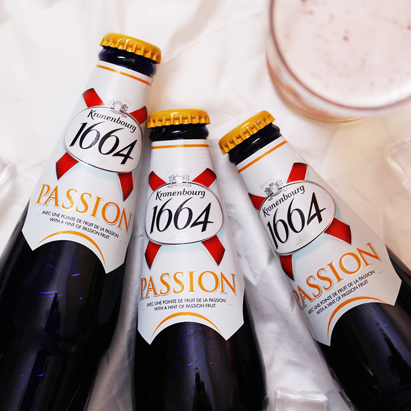 Kronenbourg1664百香果啤酒法国果味小麦啤250ml*12瓶装高清大图
