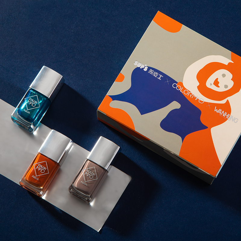 [苏皮士联名]COLOR MAD 水漾臻护可剥指甲油三支装礼盒 SUP’S × WANHUNG 设计师联名 11ml*3高清大图