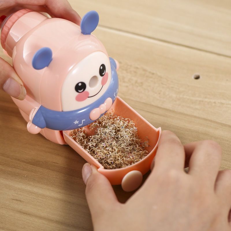 转笔刀小学生削笔刀手摇自动进铅卡通削笔器大女儿童机器人刨笔器