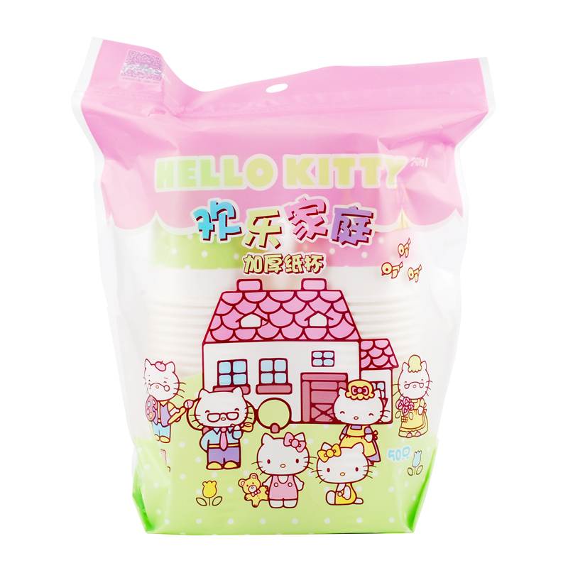 宜洁K-9559KT欢乐家庭加厚纸杯250mL50只 单位:包