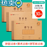 绿彩虹光长江防近视中小学生作业本统一标准汉语拼音本一年级小学生幼儿园田字格练习写字小字本图画拼写算术本田格本 拼音本+算
