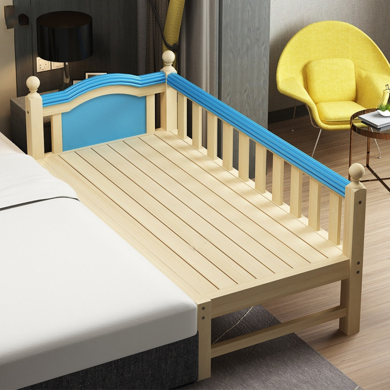 儿童拼接床加宽加长床边藤印象带护栏小床拼接大床婴儿床男孩女孩床
