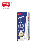 [10月产]光明纯牛奶优+优加纯牛奶整箱装学生早餐奶250ml*12盒好喝的牛奶