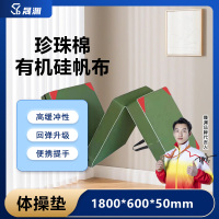 晟渊 YT1865体操垫仰卧起坐垫绿色珍珠棉有机硅布 三折体操垫 5个装 180*60*5cm