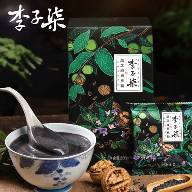 李子柒黑芝麻核桃粉360g(146)