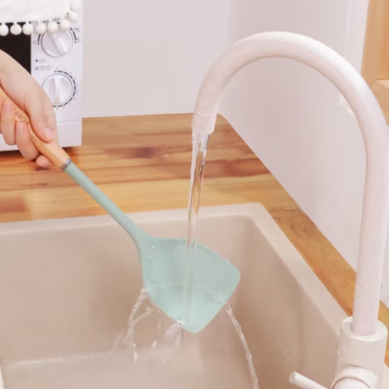 康巴赫静厨防烫系列榉木硅胶勺铲两件套(淘宝箱装)KSC-T02高清大图