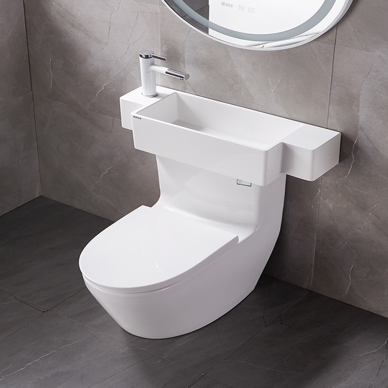 闪电客小户型洗手盆连马桶一体侧按式坐便器洗手脸面盆水池台盆