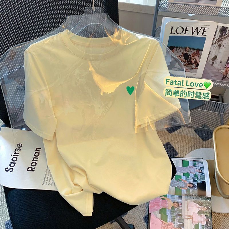 秋壳夏季纯棉原宿风学生印花百搭宽松大码女装圆领短袖T恤女ins潮