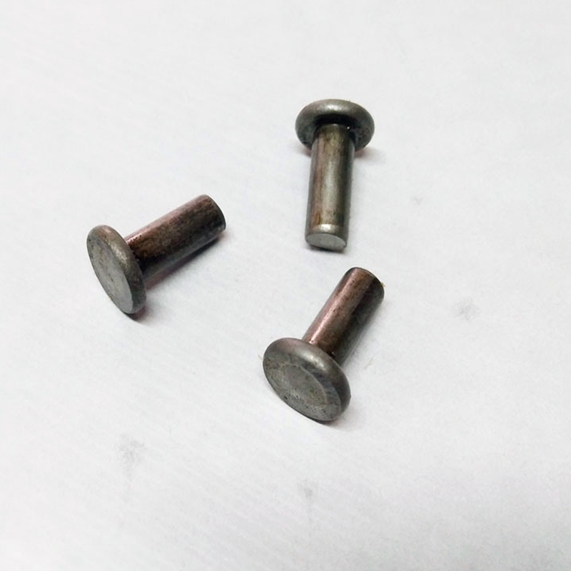 镀锌平头实心铁铆钉平头敲击式铆钉本色铁铆钉3m4m5m6m8m30视频