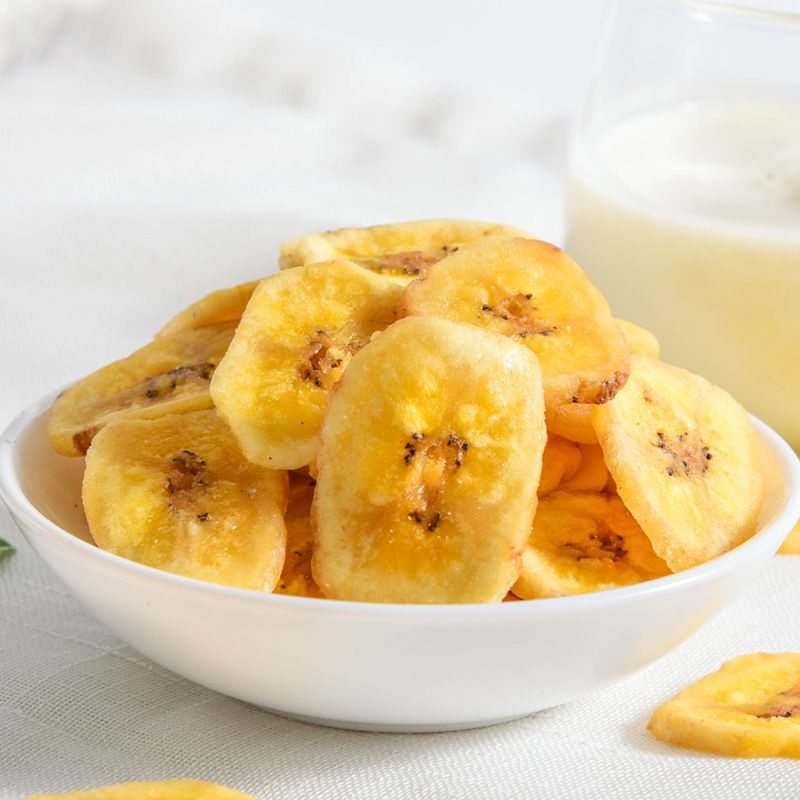 香蕉脆片干香蕉干脆片散装菲律宾果干批发500g