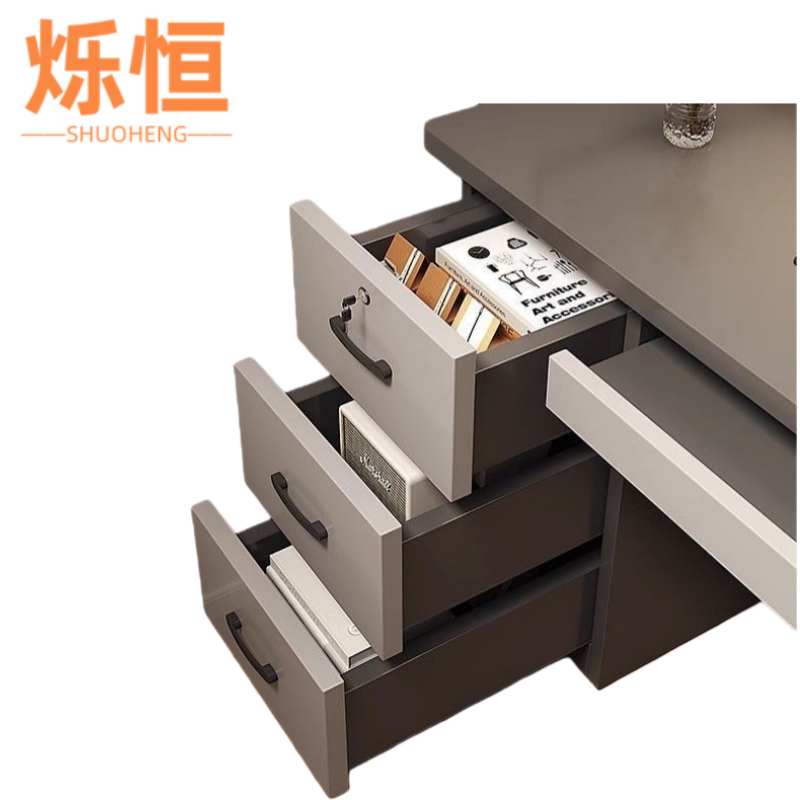 烁恒 书桌四抽 120*60*75cm 张高清大图