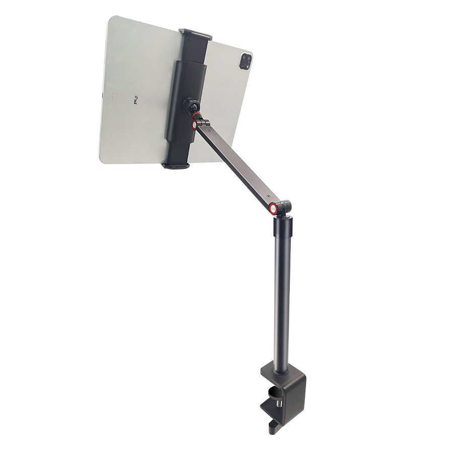 ZJLQ便携显示器显示屏支架拍摄直播手机桌面平板支架游戏专用-黑色 桌夹单臂【常规款】