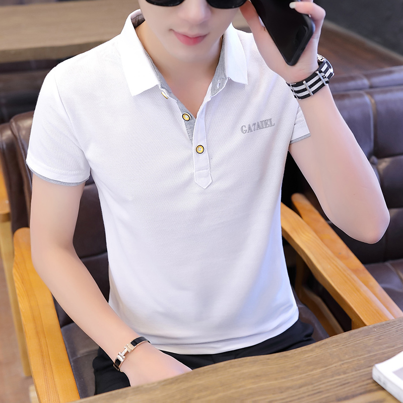 polo衫男士短袖T恤夏季薄款保罗休闲t恤翻领潮流半袖体恤带领上衣服Wsng