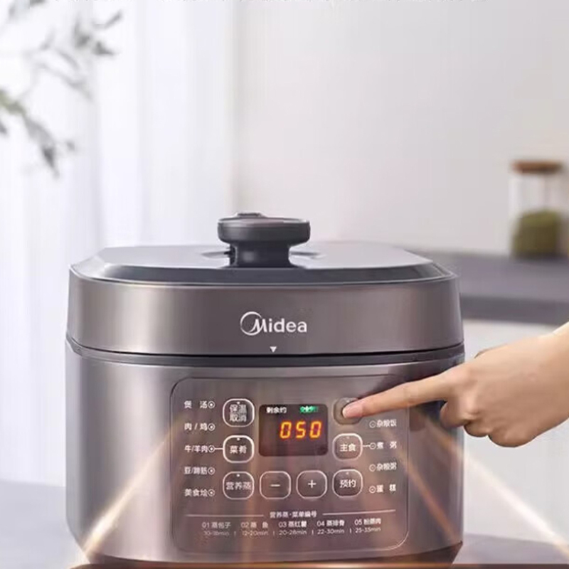 美的压力锅6L家用一键排气多功能智能MY-60M5-206高清大图