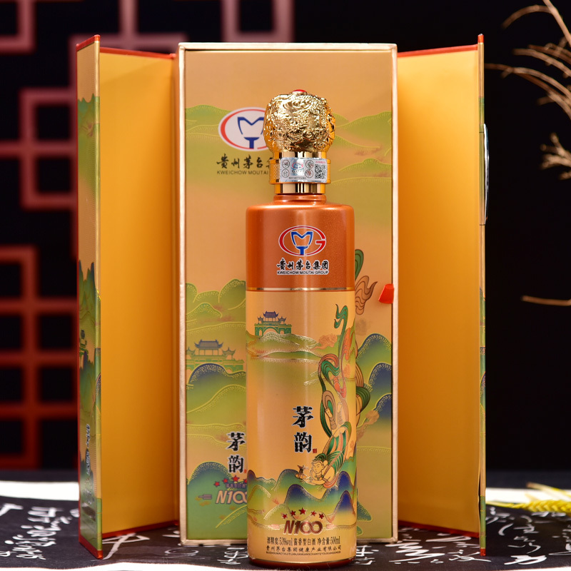 贵州茅台集团 茅韵N100 53度酱香型白酒礼盒 500ml*1瓶装