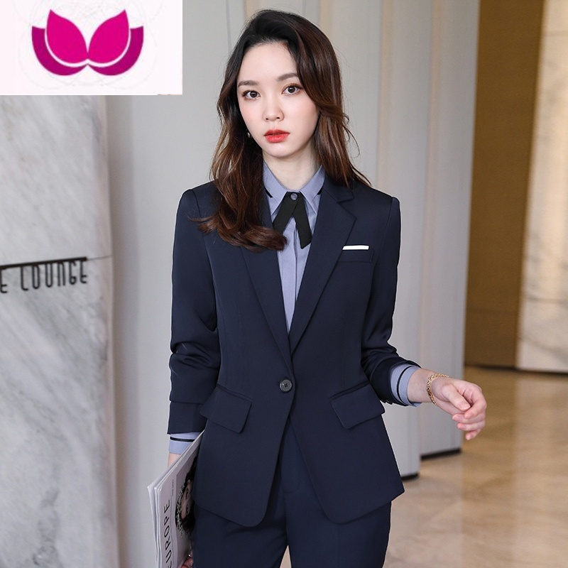 七斓高端西装套装女2023新款春酒店前台工作服职业正装小个子西服外套