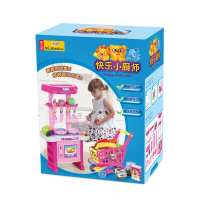 [苏宁自营]勾勾手 儿童玩具女孩 音乐厨房玩具 做饭厨具餐具套装过家家玩具 切切乐+汉堡套餐