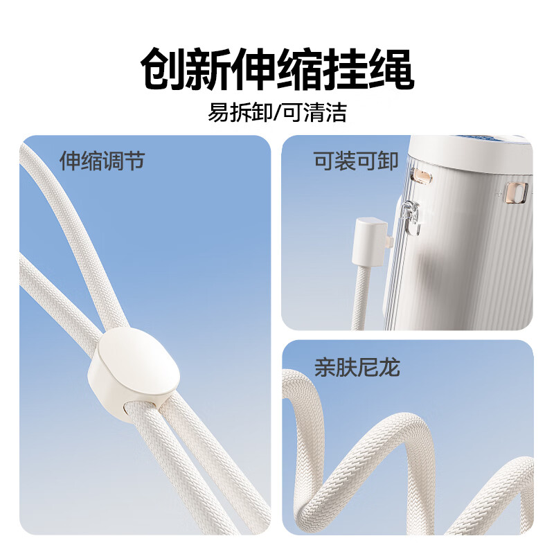 向物(SOTHING)挂脖风扇挂腰随身便携式户外挂颈无叶手持usb小型电风扇制冷挂脖空调DSHJ-S-2421白高清大图