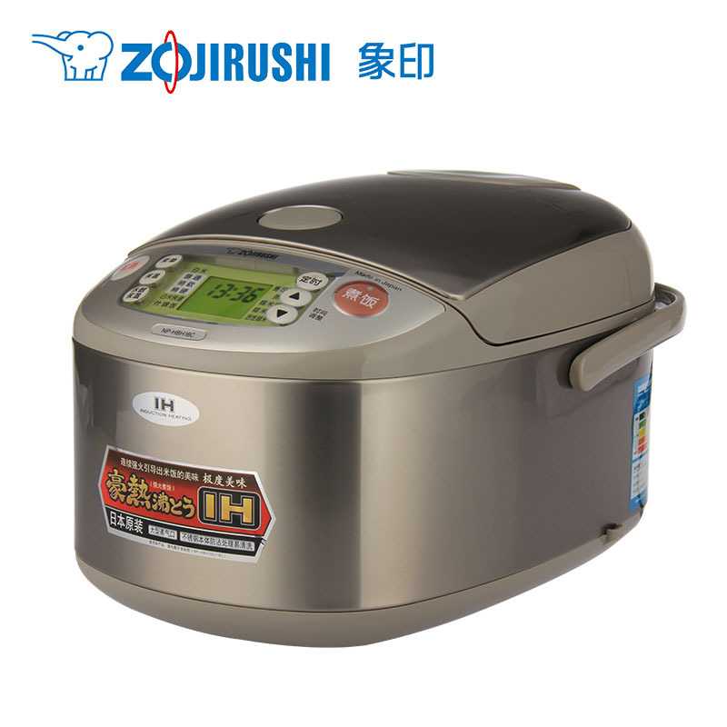 象印(ZO JIRUSHI) NP-HBH18C电饭煲原装进口5L电饭锅IH电磁加热 不锈钢色